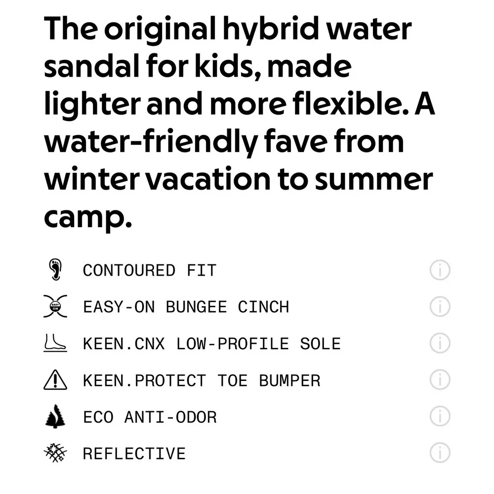 KEEN Seacamp II CNX Water Sandals Black Blue Yellow  Kids 5 / Women's 6.5-7